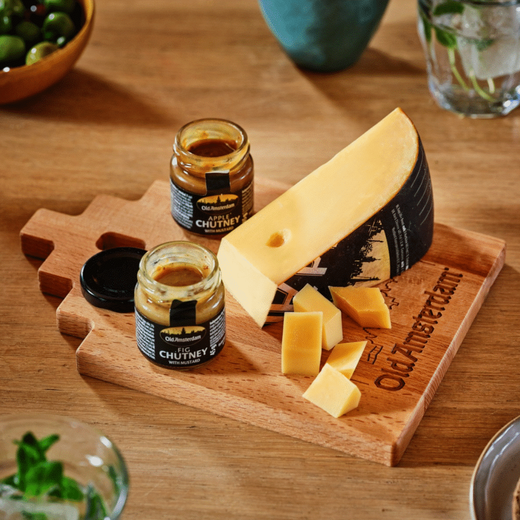 Old Amsterdam kaas met chutney